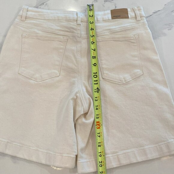 Tristan - Wide leg, 5-pocket, Jean/Denim, Beige, Hise Rise, Shorts, Size 16 - Picture 4 of 8